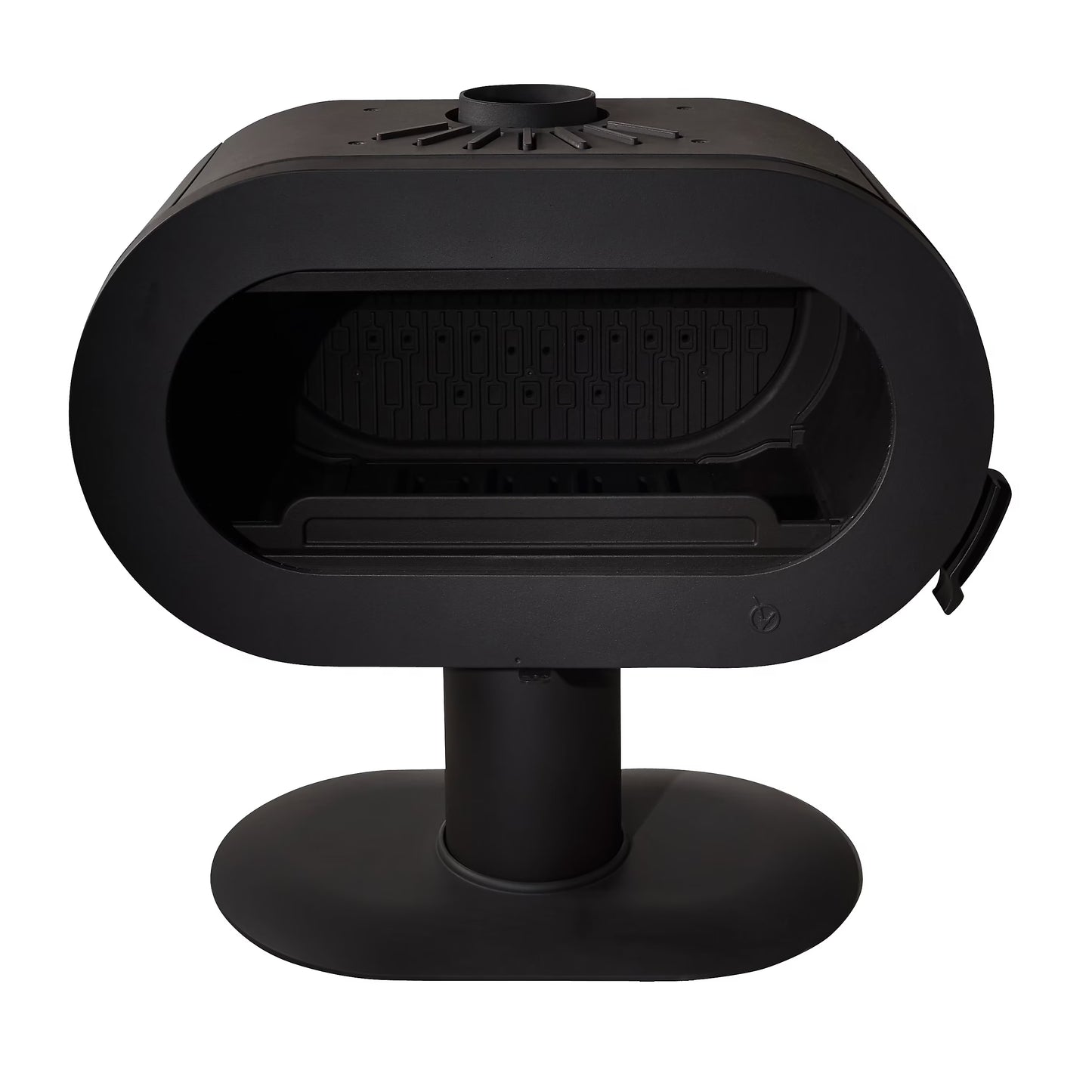 Poêle à bois en fonte Invicta Fifty sur pied Noir 10kW 120m²